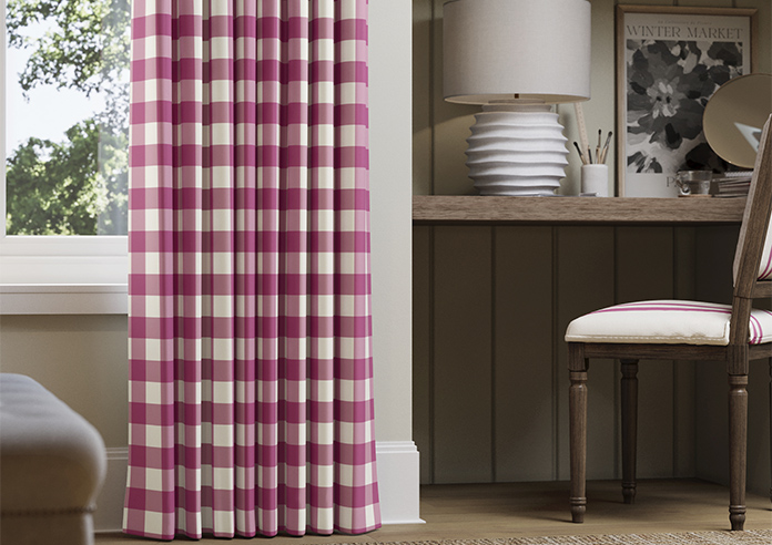 Gingham, Cosmos - Made to Measure Curtains - Image 5